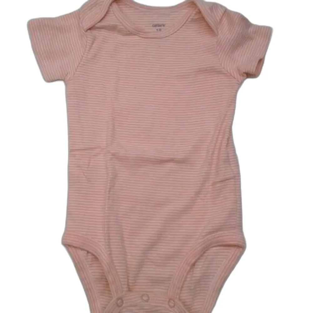 Carter's Cardigan & Onesie Matching Set Peach White Polka Dots Stripes Bow 18M